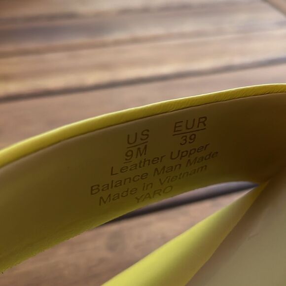 Sam Edelman Yaro Ankle Strap Sandal Butter Yellow Size 9 - Picture 7 of 9